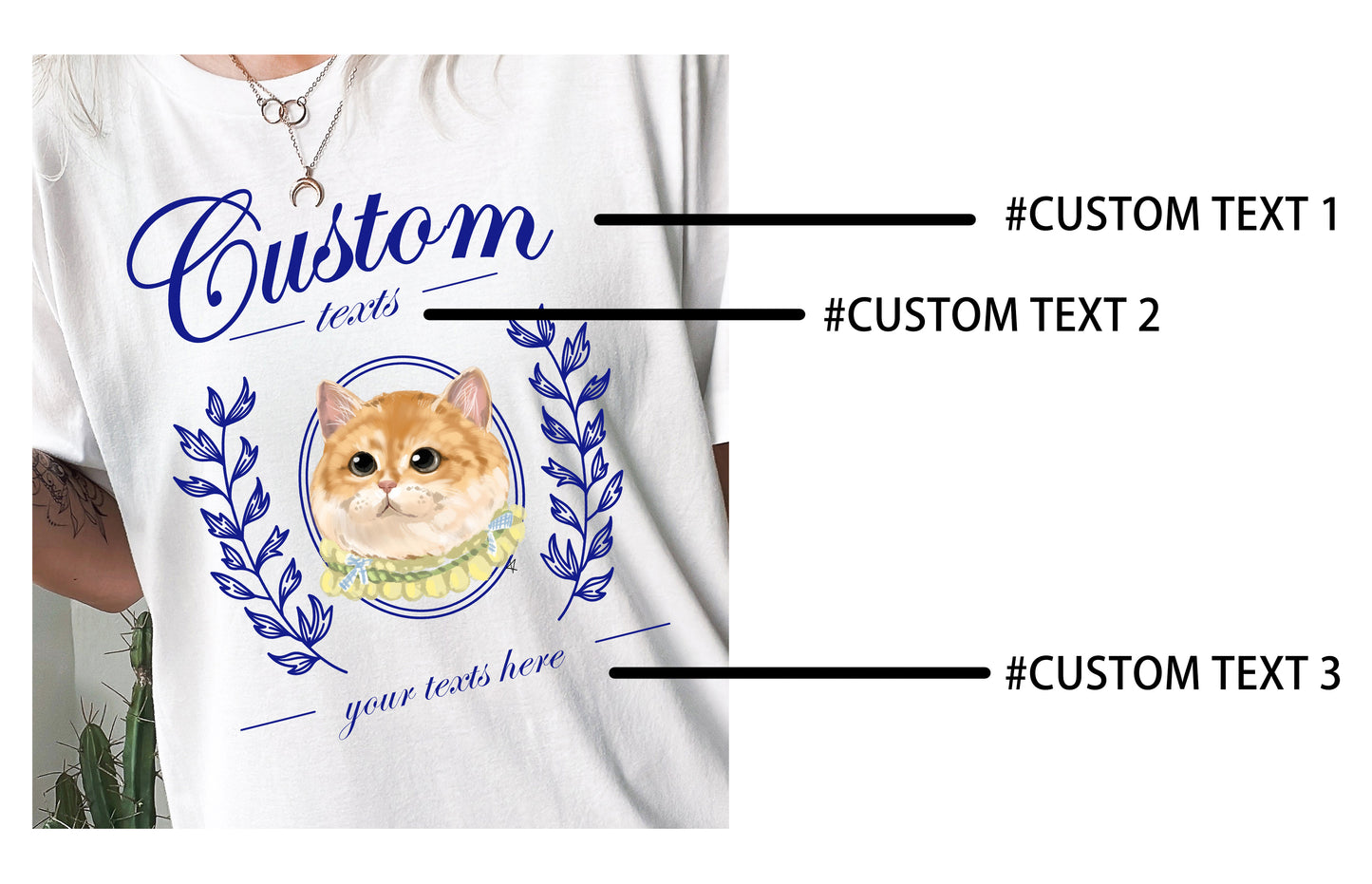 Customized pet portraits T-shirt