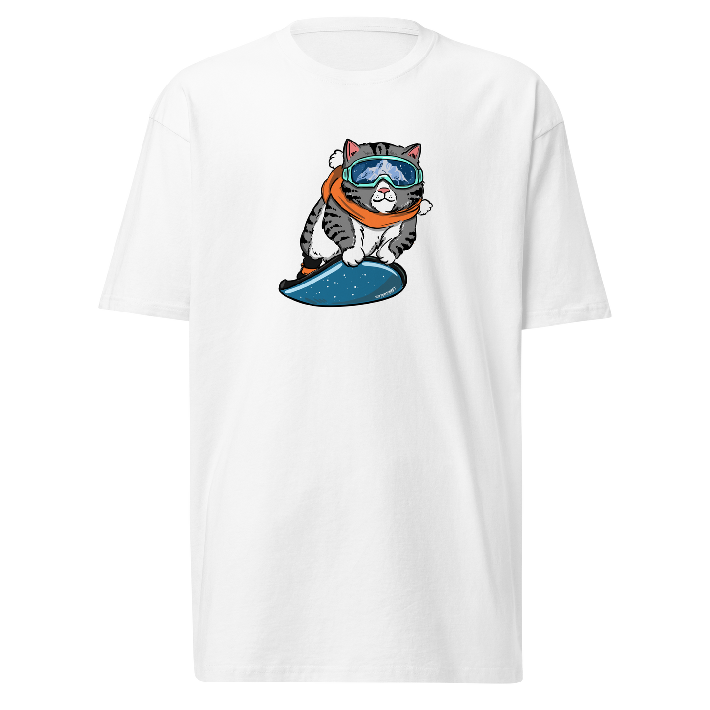 Snow day heavy weight,funny cat graphic tees*