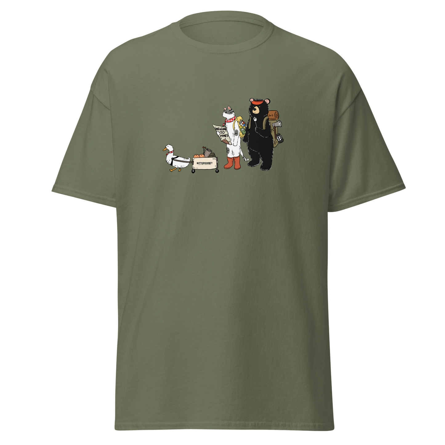 Hiking Camping T-shirt, funny cat t-shirt, heaveweight soft cotton T shirt