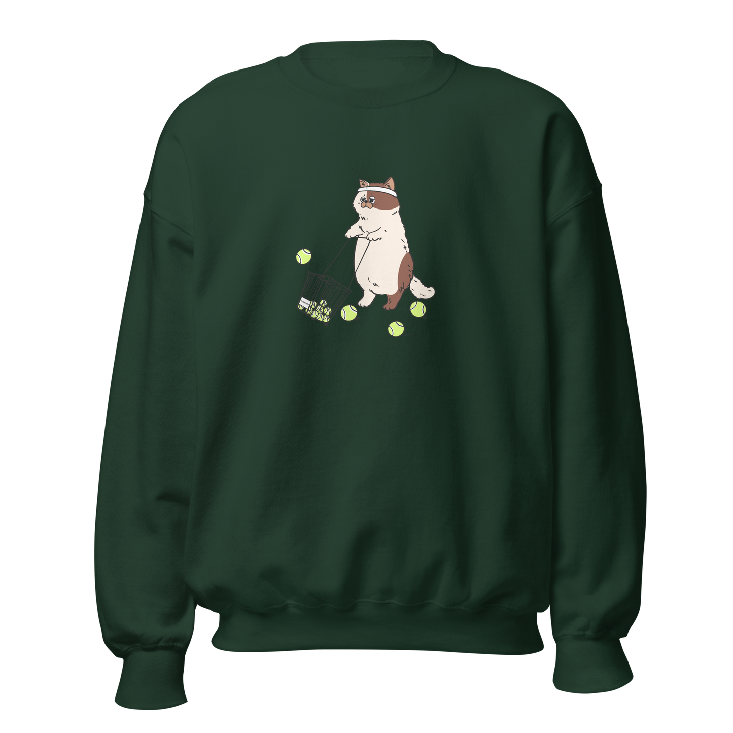Tennis graphic ultra soft sweatshirt, Cat graphic sweater