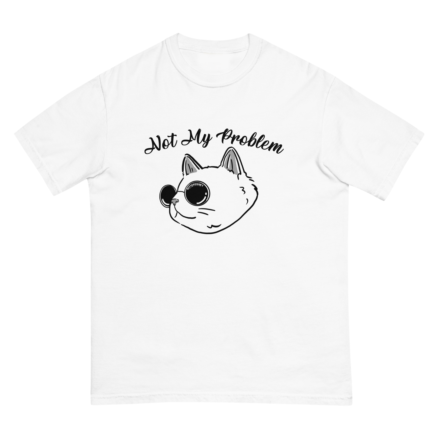 Unisex funny cat graphic T-shirt, No my problem graphic T-shirts*