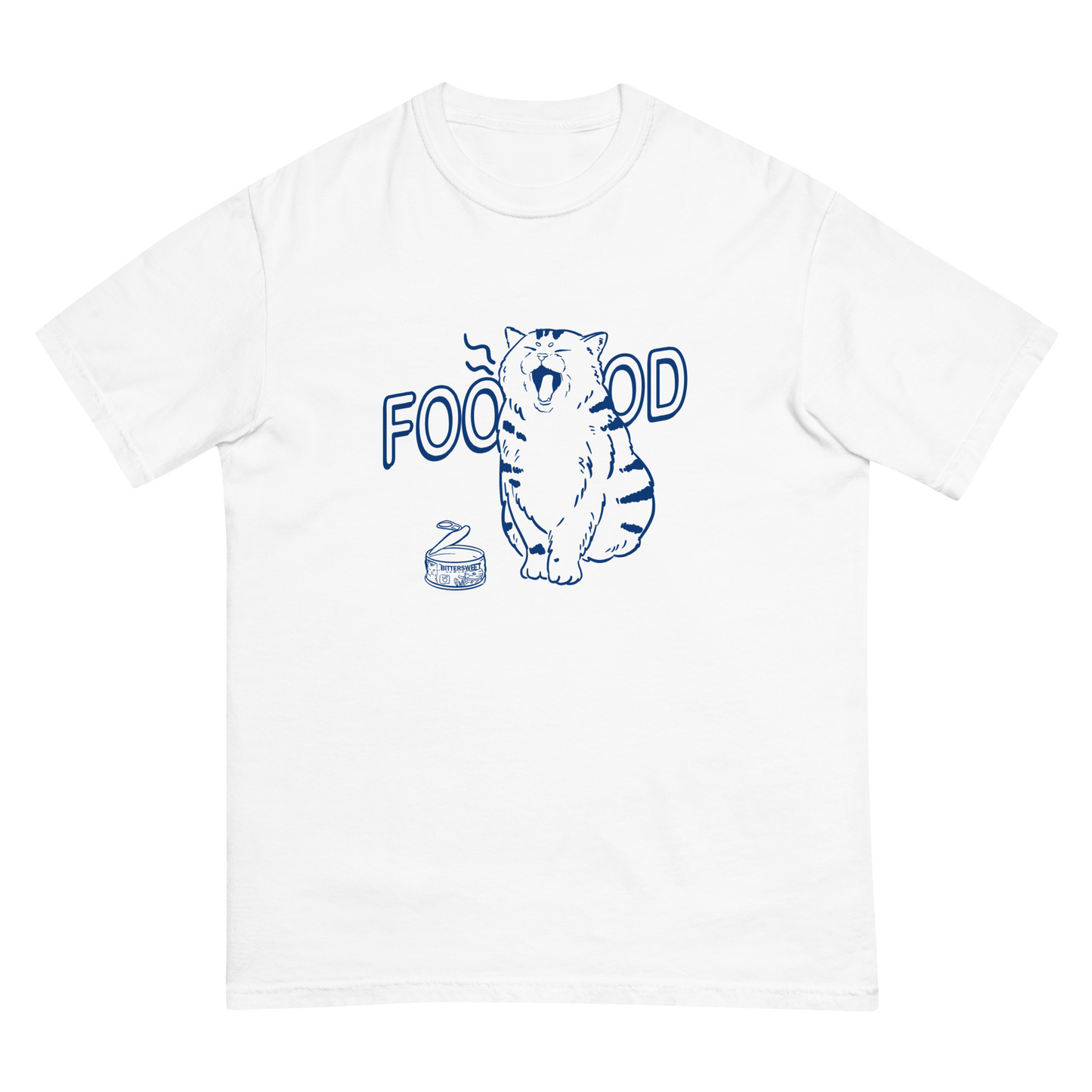 Food needed funny cat Heavyweight Cotton Tee, Cat graphic tees*