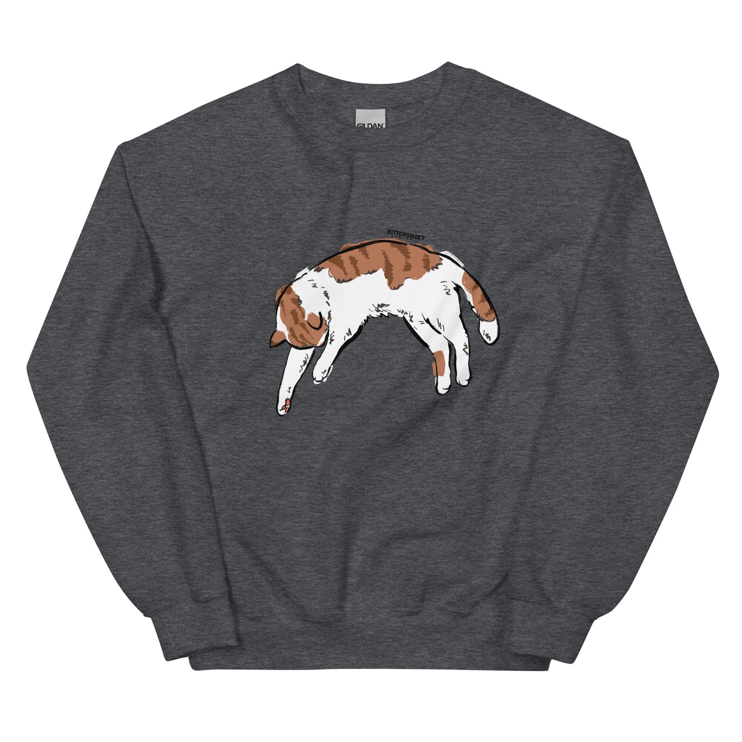 sleepy day cat graphic sweatshirt