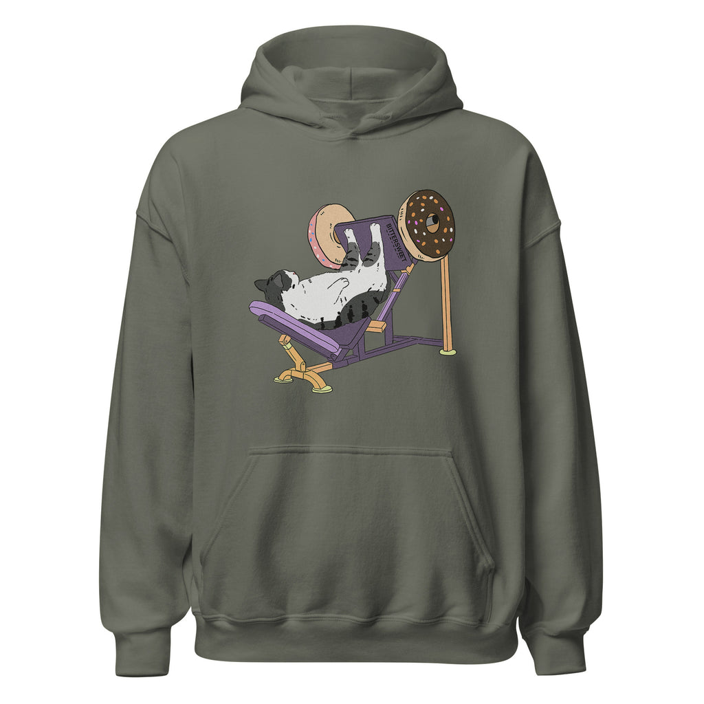 Leg day fleeced ultra soft hoodie,Cat gym funny graphic hoodies