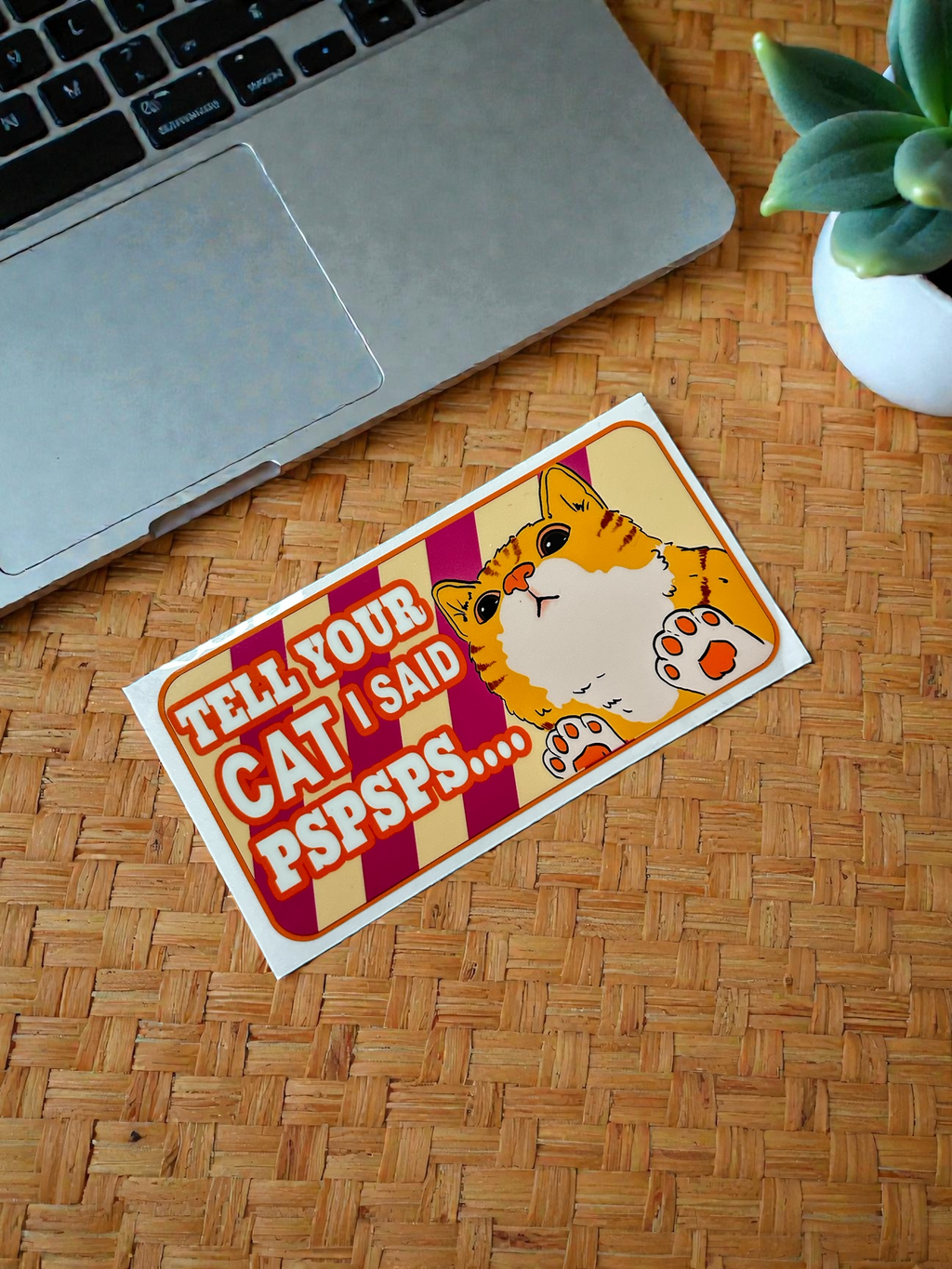 Funny Cat Car Sticker – Waterproof Removable Car Decal