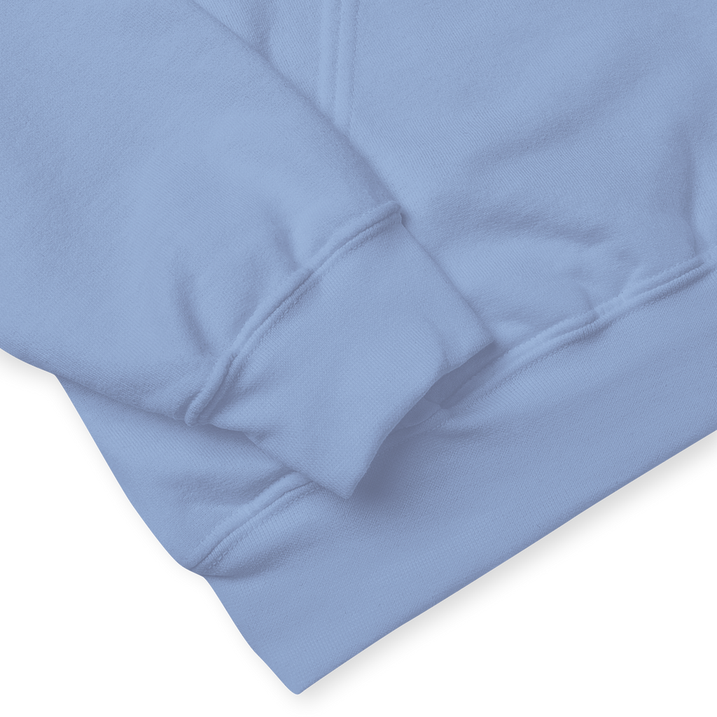 Close-up fabric and print detail of Baseball Cat Graphic Hoodie featuring hand-drawn cat design