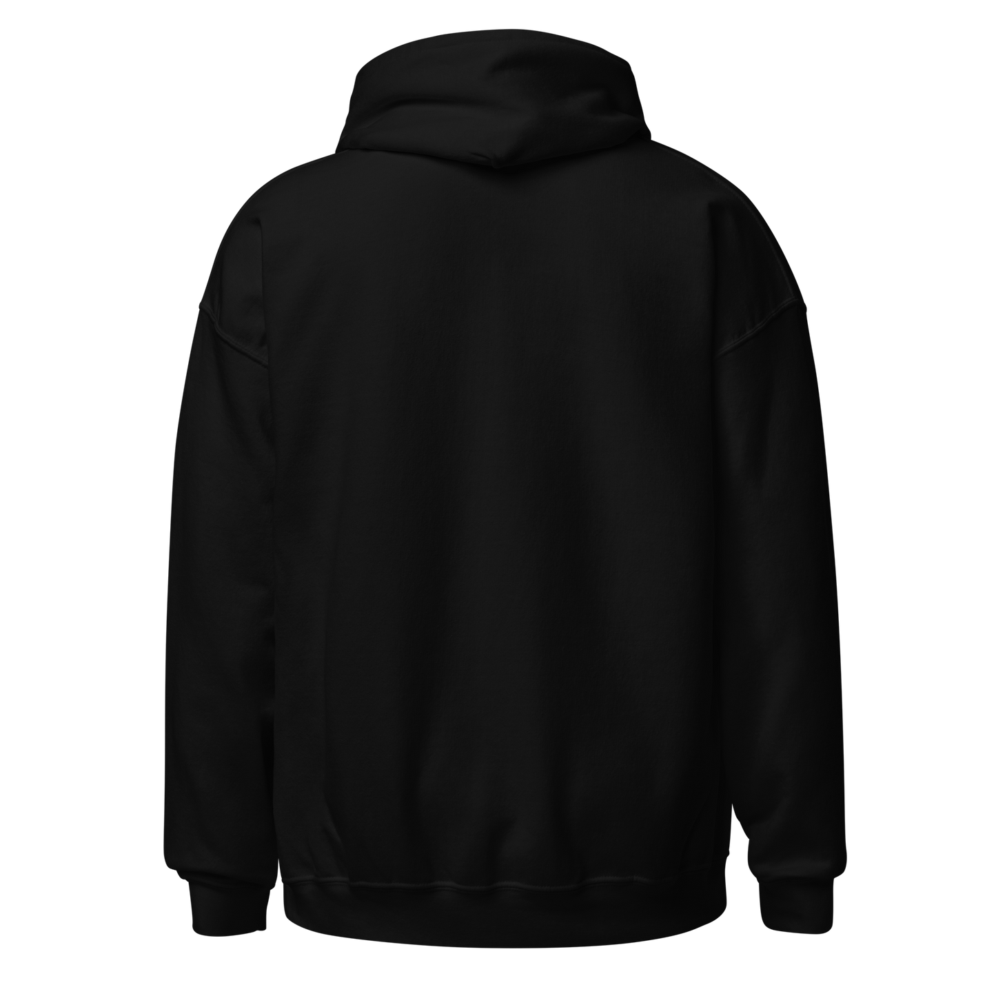 Back view of black cat gaming hoodie – Bittersweet Illustration