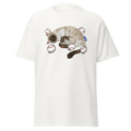 Cat Baseball Club Graphic Tee – unisex vintage baseball t-shirt in white by Bittersweet Illustration