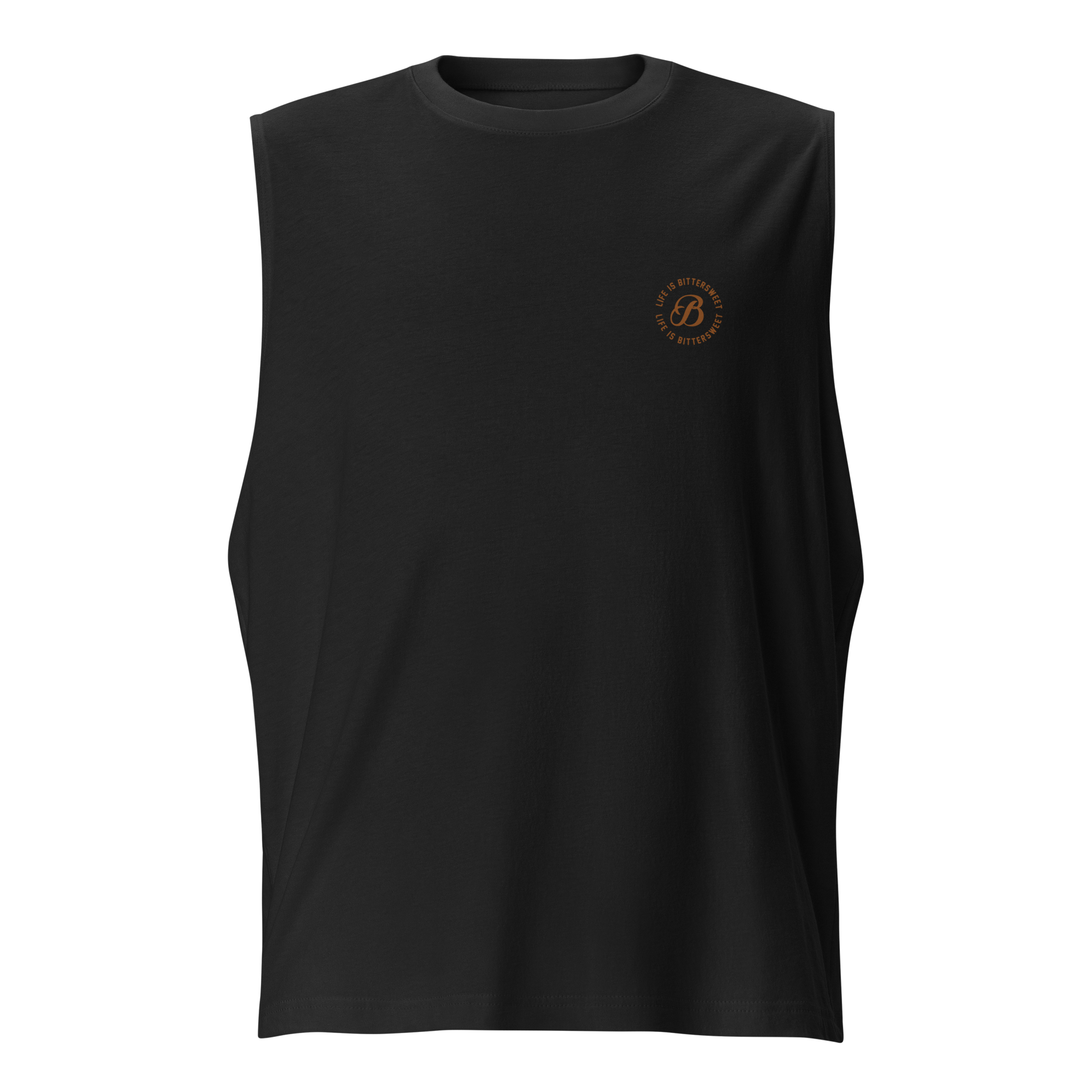 front view unisex muscle tank top for workouts