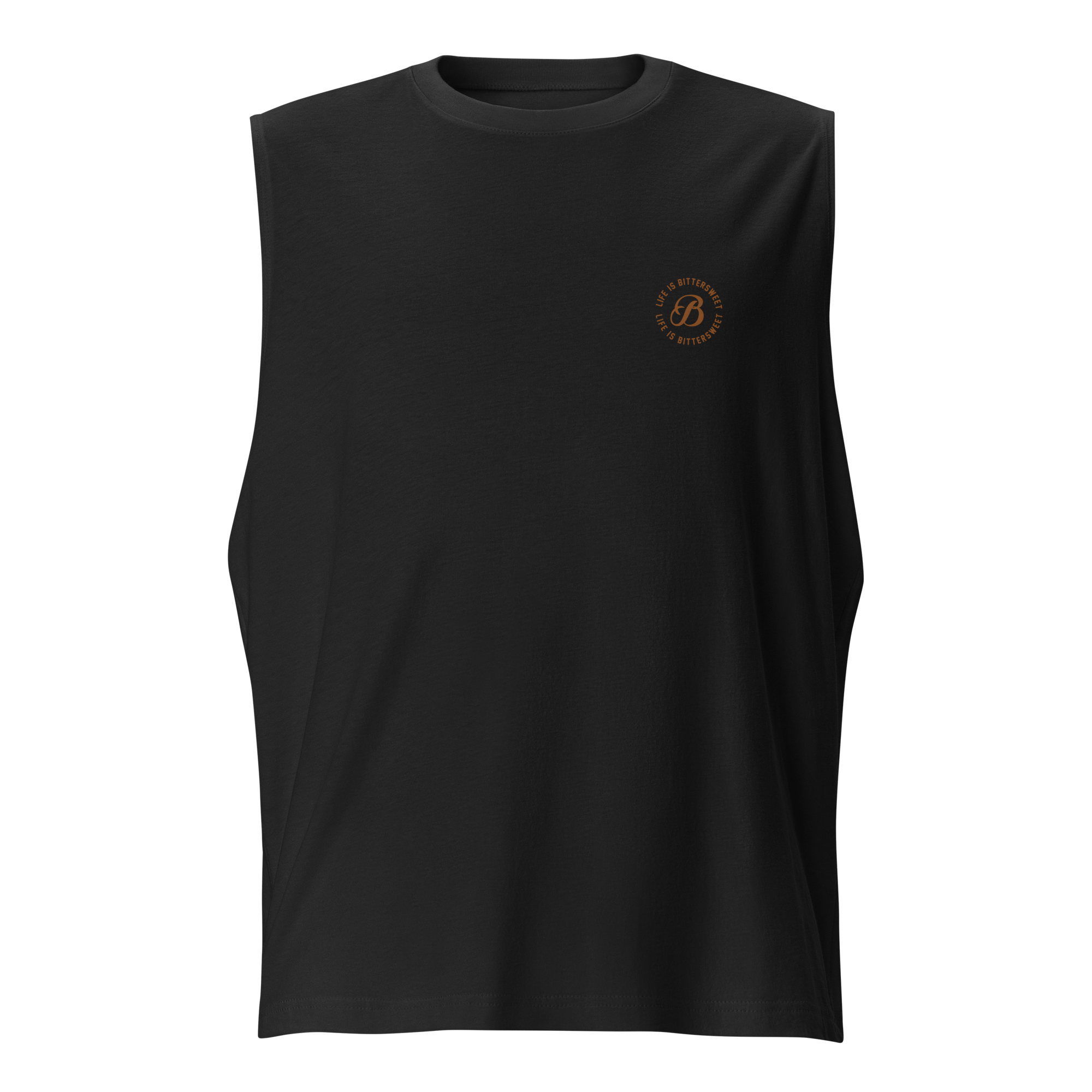 front view unisex muscle tank top for workouts