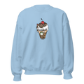 Baby blue Coffee Day sweatshirt flat lay — Bittersweet Illustration