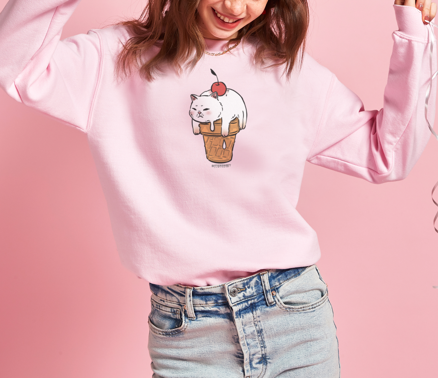 Pastel Cat hoodie - Bittersweet Paris