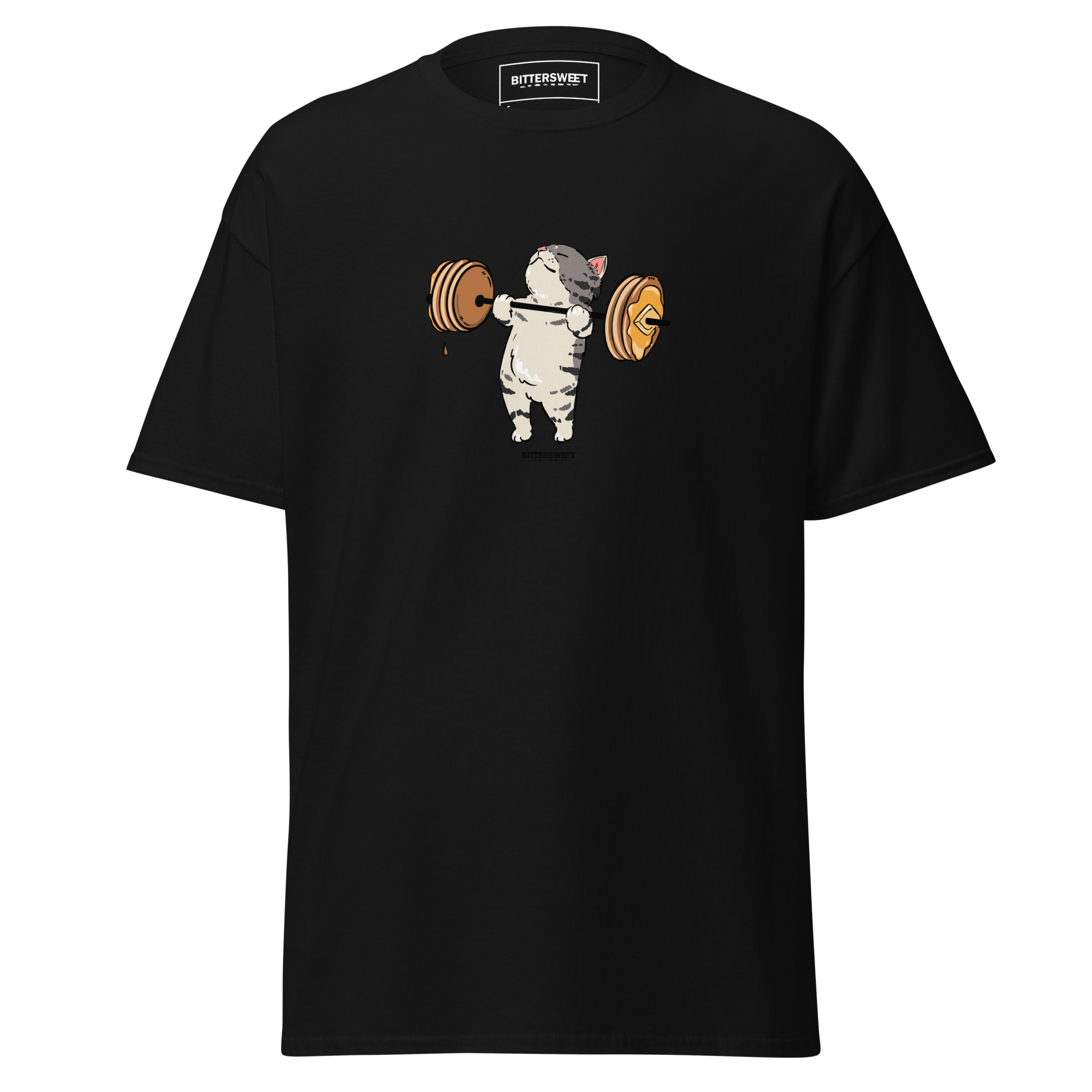 Funny cat graphic heavyweight Gym T-shirt