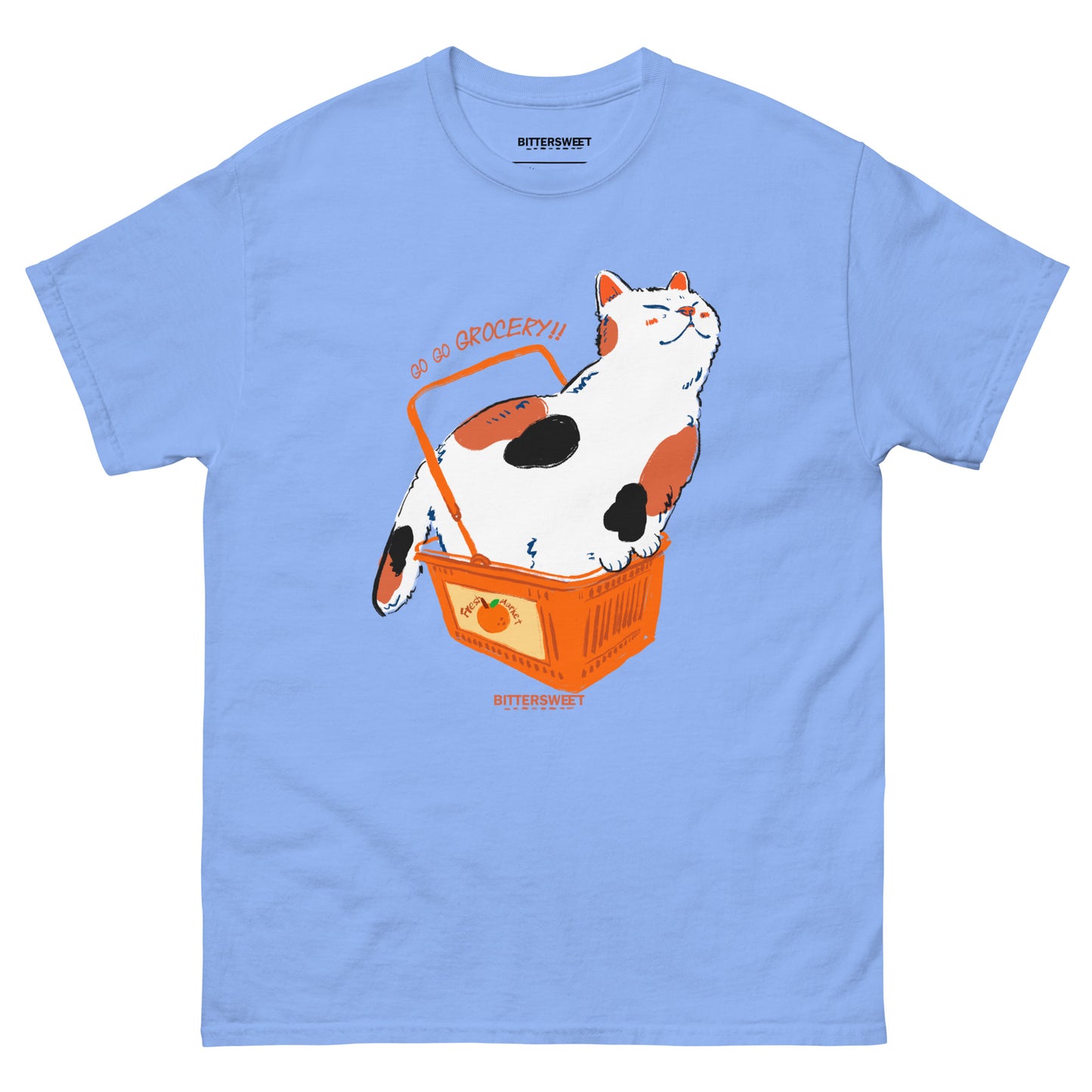 Funny cat graphic heavyweight T-shirt