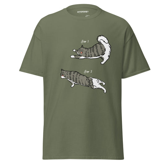 Funny cat graphic heavyweight T-shirt