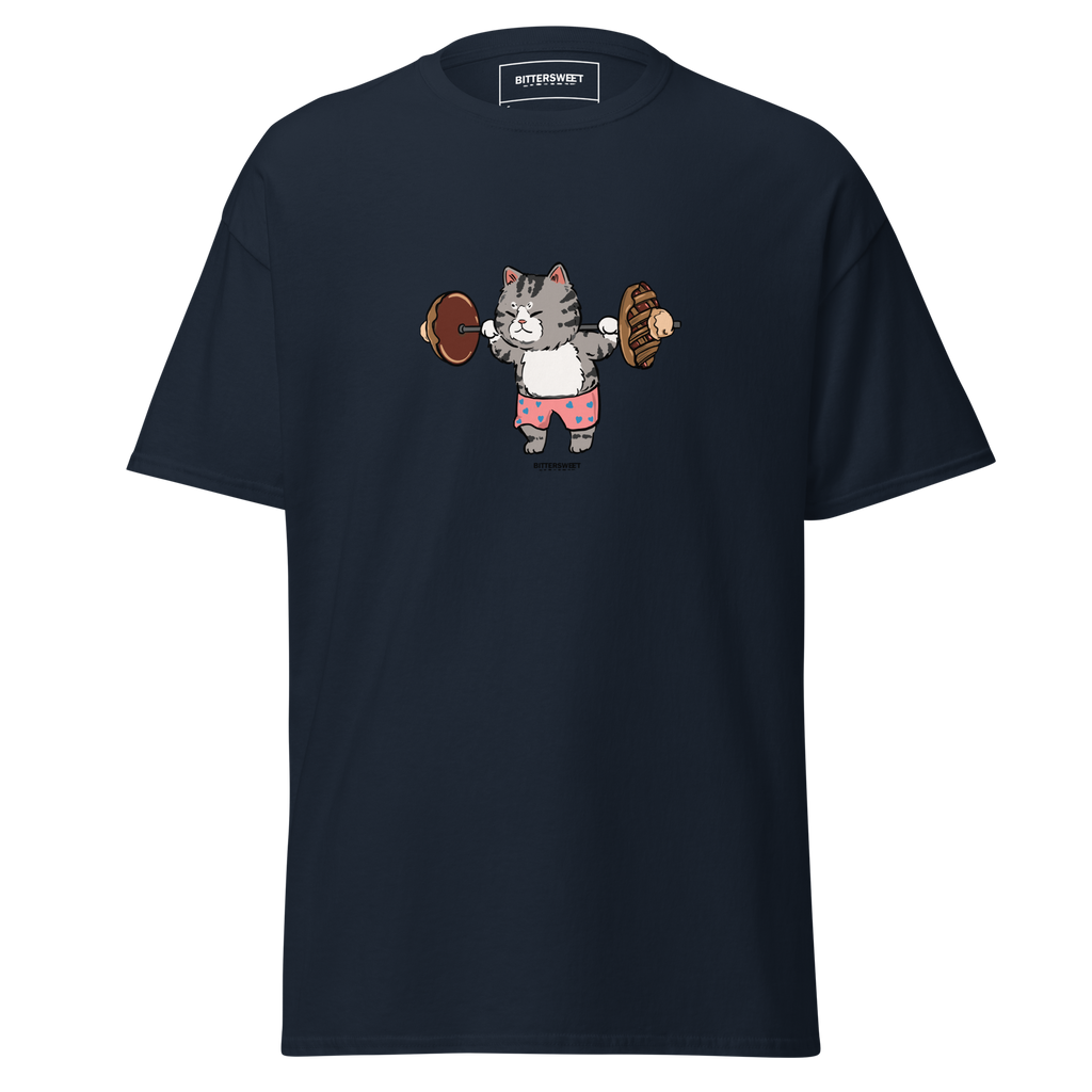 Funny cat graphic heavyweight Gym T-shirt