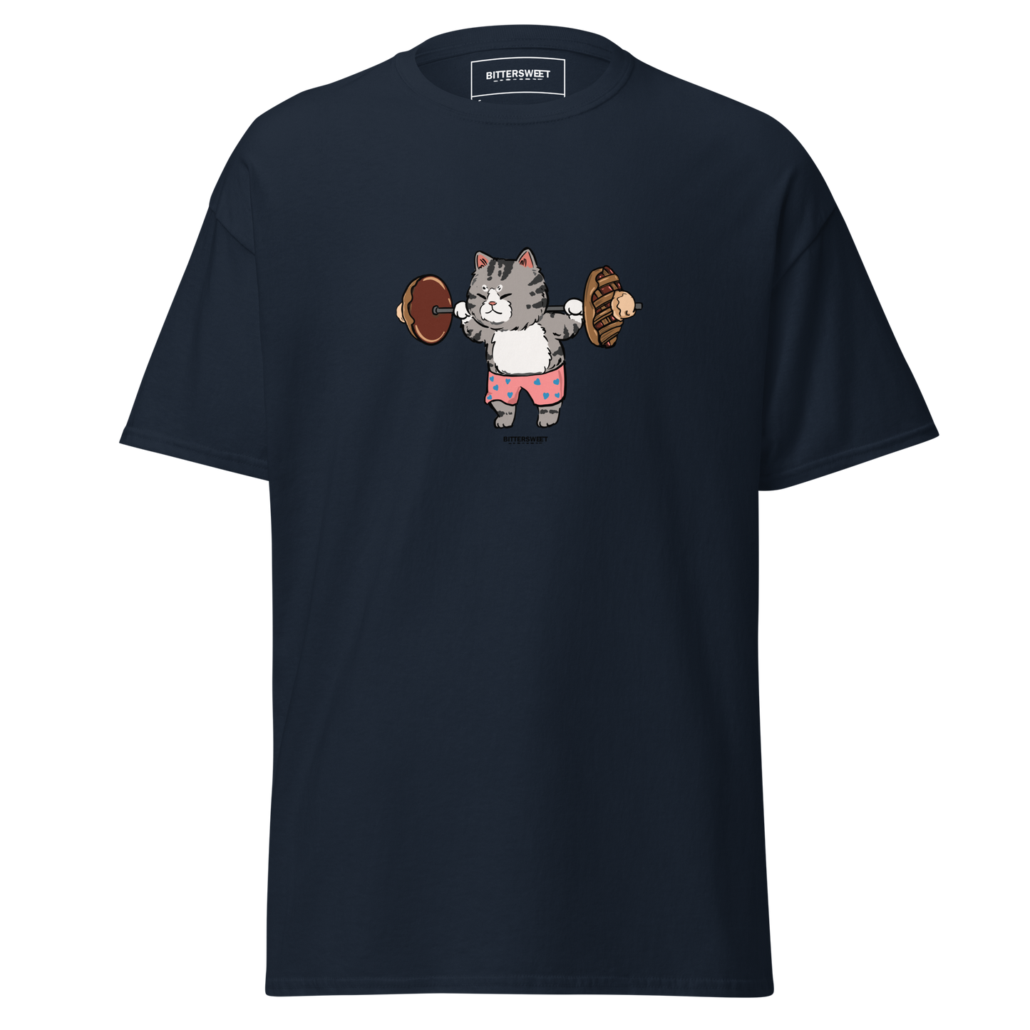 Funny cat graphic heavyweight Gym T-shirt