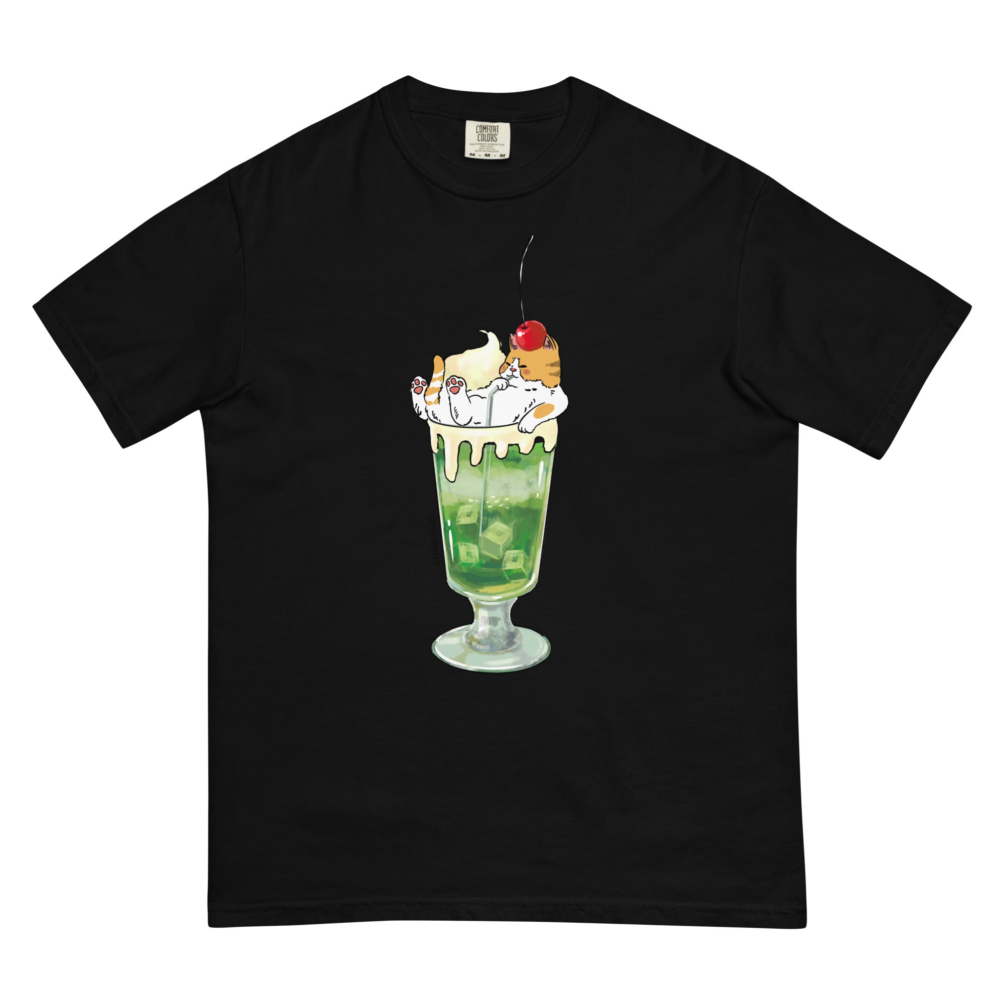Soda Ice cream summer graphic tee, Funny Cat graphic tee