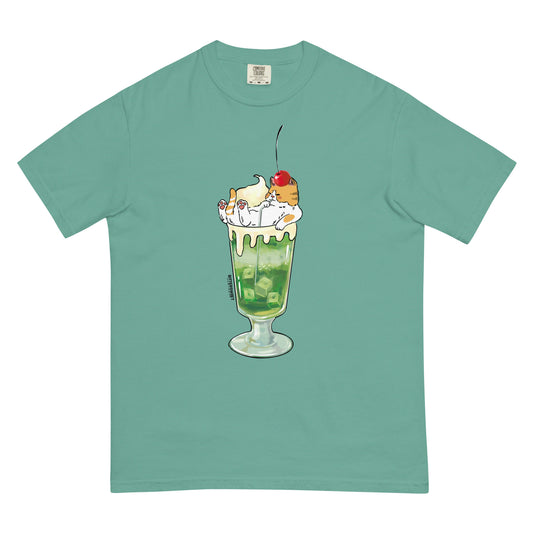 Soda Ice cream summer graphic tee, Funny Cat graphic tee