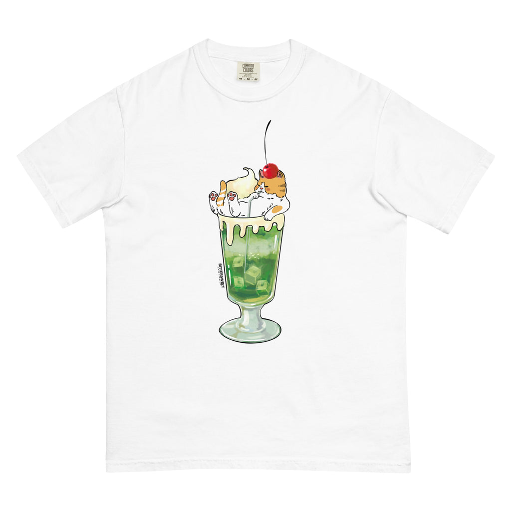 Soda Ice cream summer graphic tee, Funny Cat graphic tee