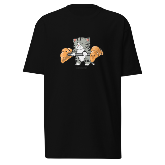 Croissant day heavy weight，funny cat graphic tees