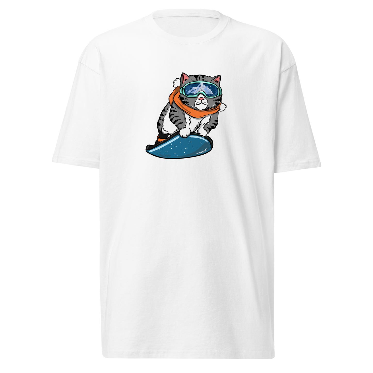Snow day heavy weight，funny cat graphic tees