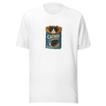 Cute Oreo cat graphic t-shirt in white – unisex heavy cotton tee by Bittersweet Illustration