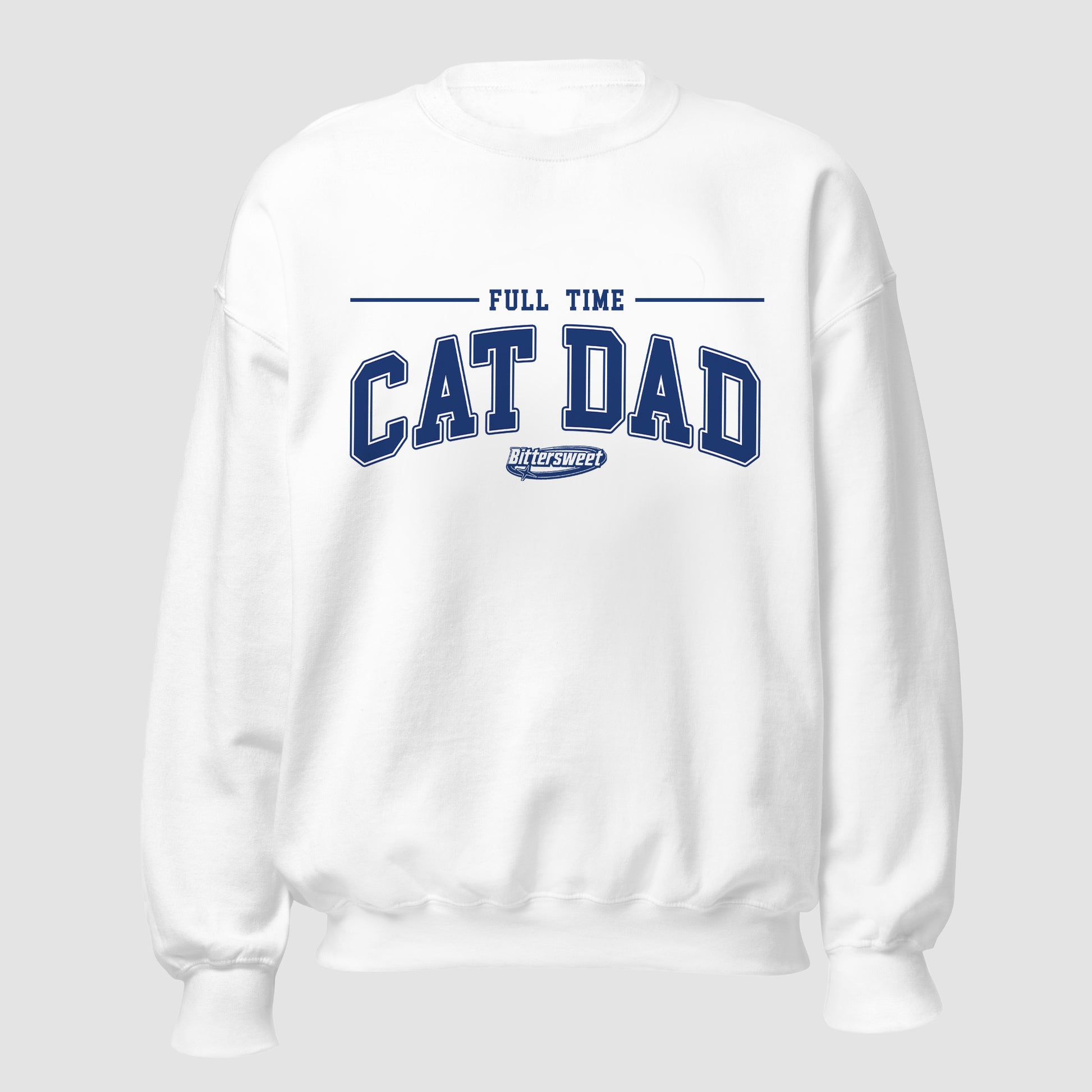 White Cat Mom Sweatshirt – Soft Cotton Graphic Pullover