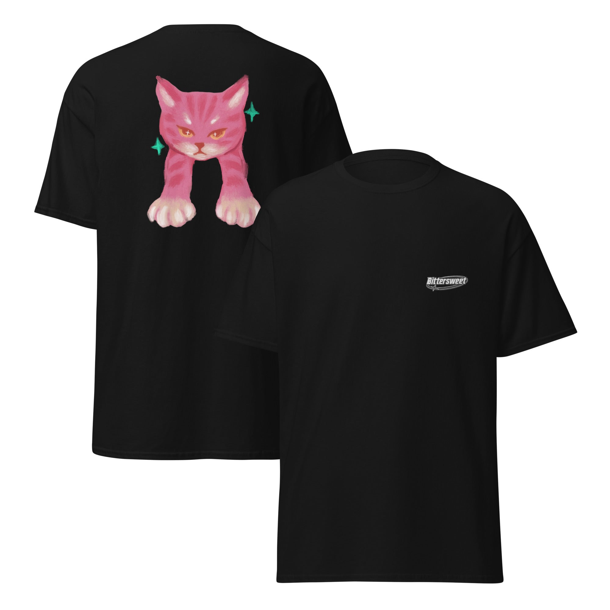 Pink Cat Graphic Tee – y2k style T-Shirt for Cat Lovers