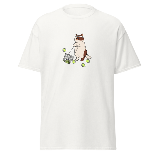 Tennis funny graphic tees, Tennis Cat graphic tee