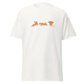 Orange Cat Stretch Graphic T-Shirt – Cute Minimal Cat Lover Tee Minimal aesthetic