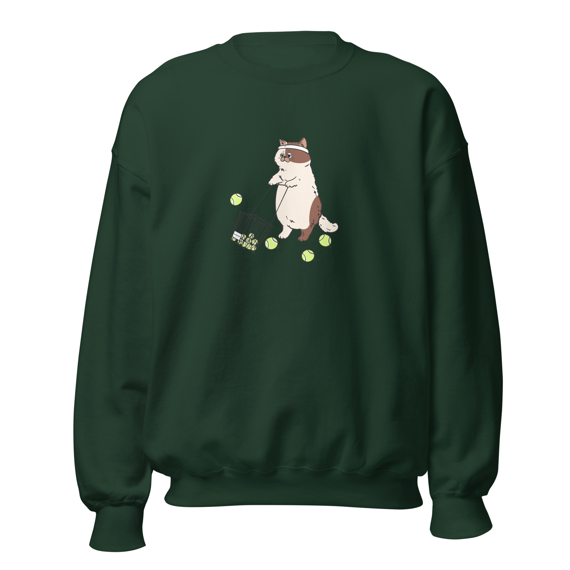 Tennis graphic ultra soft sweatshirt, Cat  graphic sweater