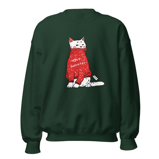 Christmas Cat graphic printed ultra soft sweatshirt