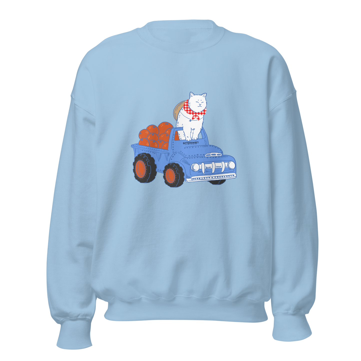 Farm truck Cat graphic printed ultra soft sweatshirt