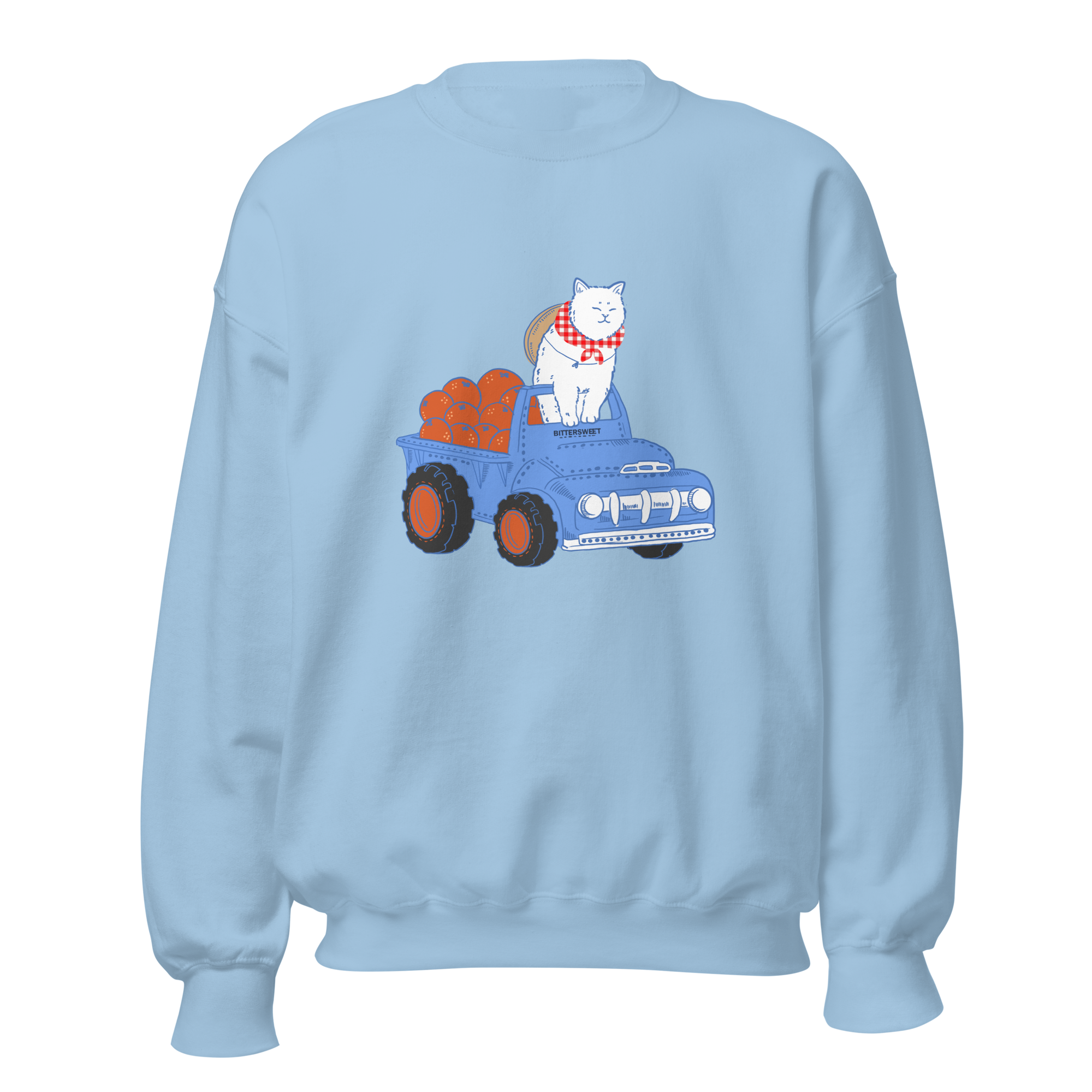 Farm truck Cat graphic printed ultra soft sweatshirt