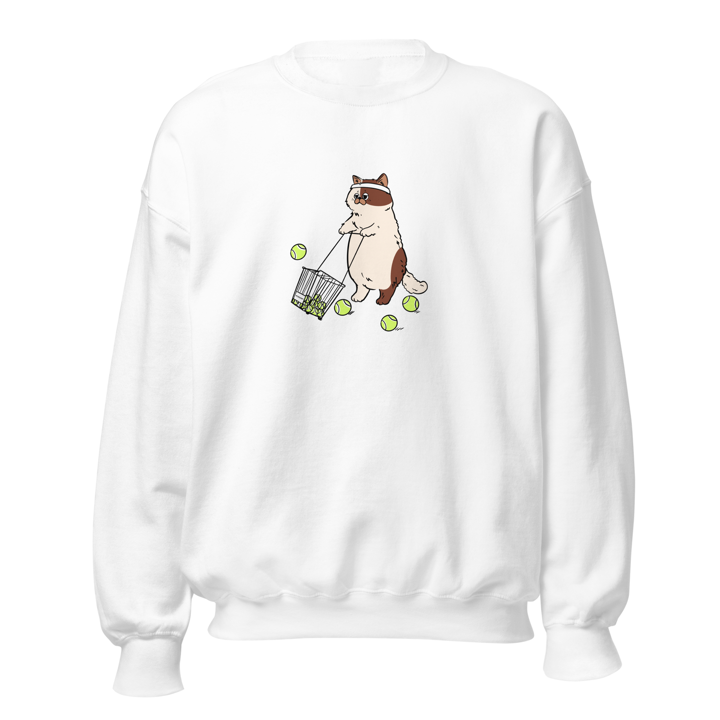 Tennis graphic ultra soft sweatshirt, Cat  graphic sweater