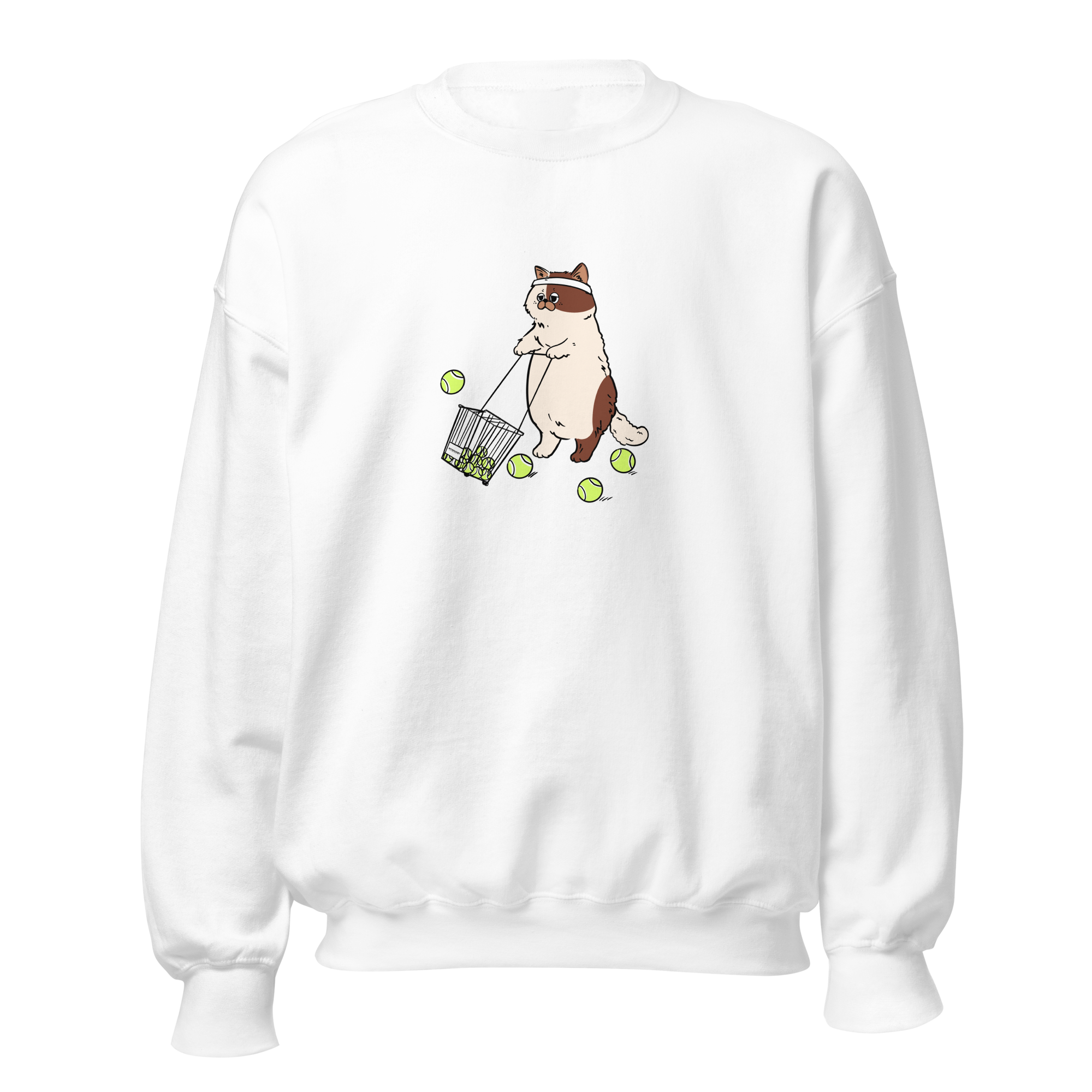 Tennis graphic ultra soft sweatshirt, Cat  graphic sweater