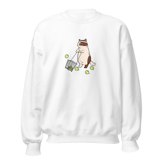 Tennis graphic ultra soft sweatshirt, Cat  graphic sweater