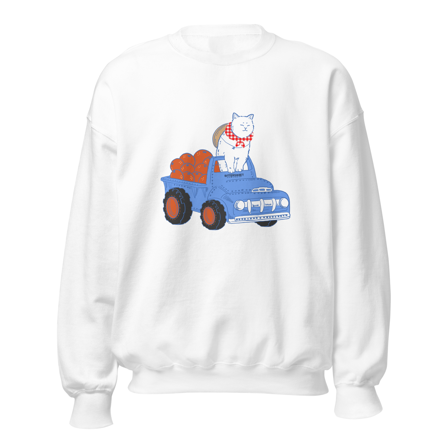 Farm truck Cat graphic printed ultra soft sweatshirt