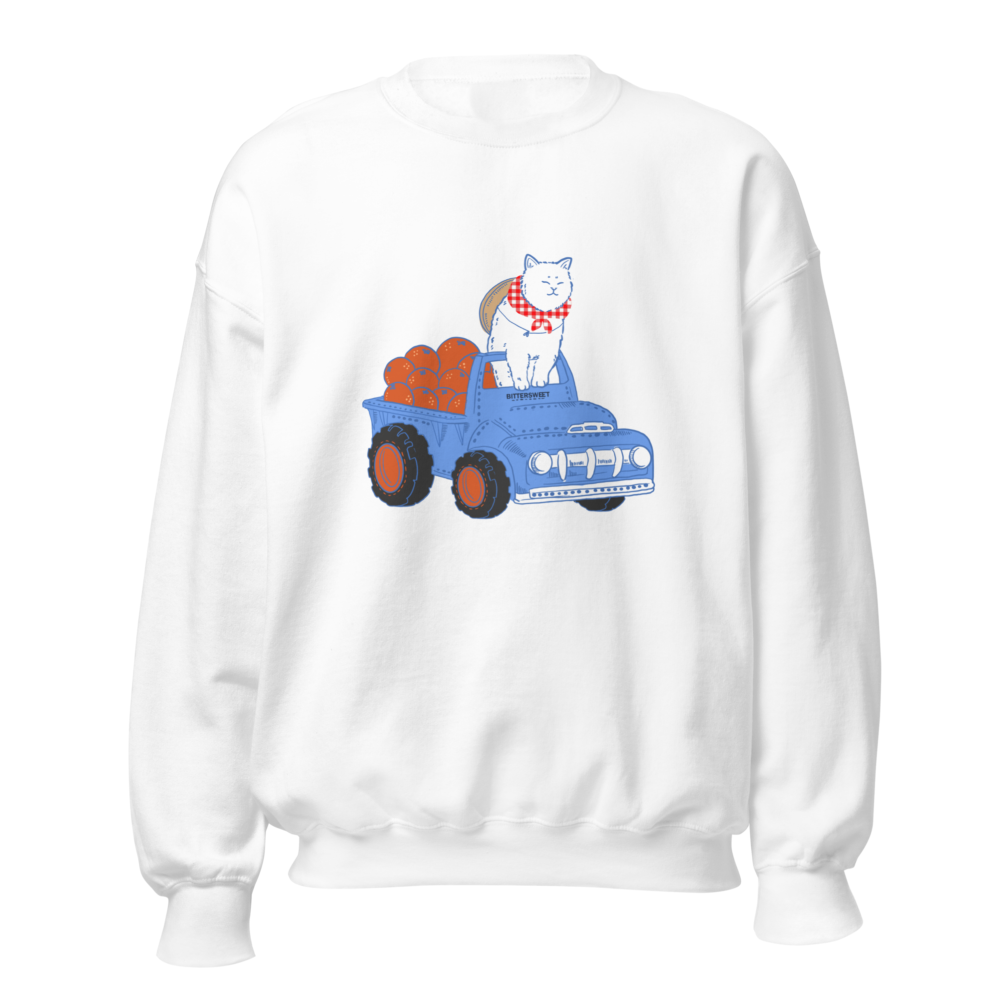 Farm truck Cat graphic printed ultra soft sweatshirt