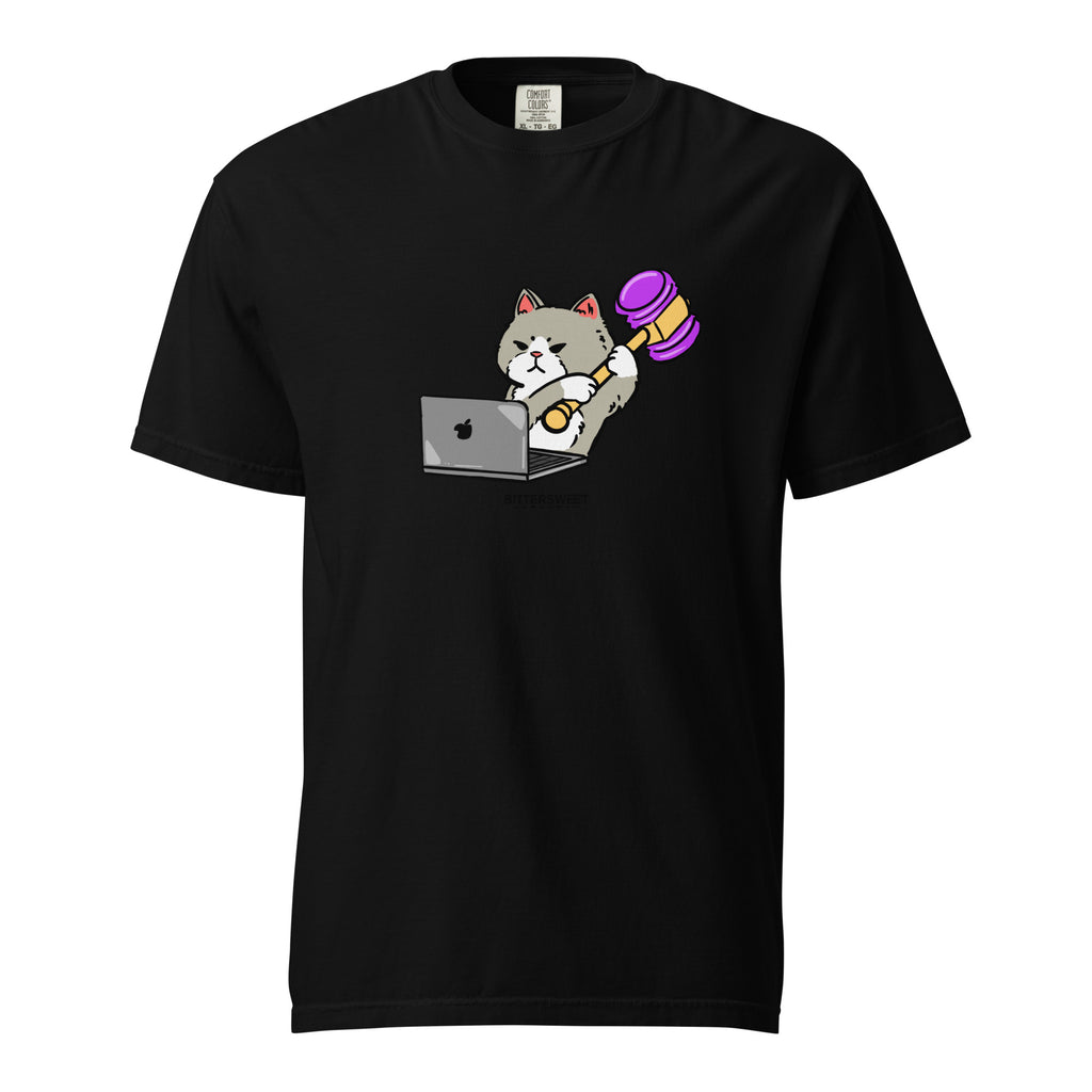 Unisex graphic T-shirt, Cat graphic T-shirt, Smash the day, funny t-shirt