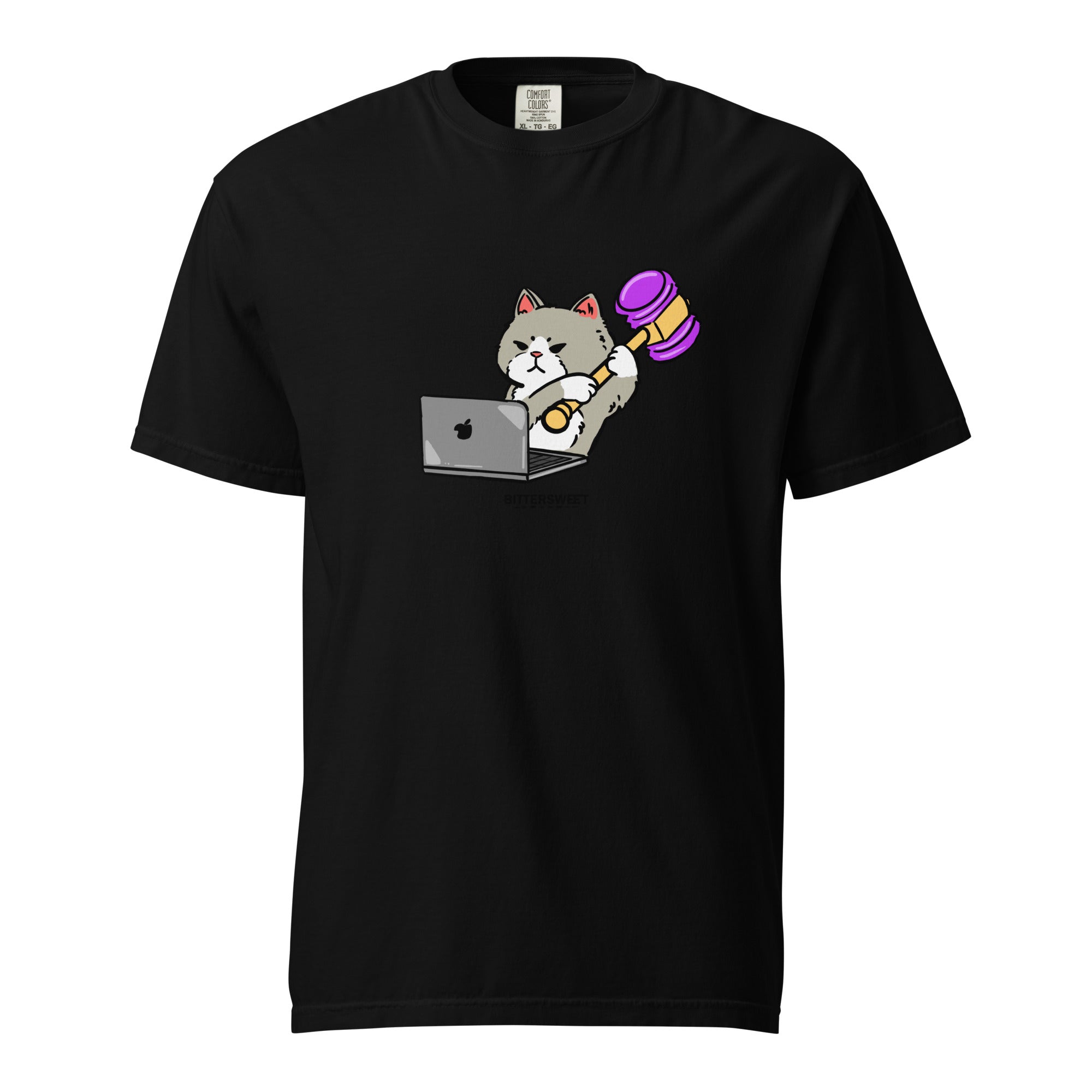 Unisex graphic T-shirt, Cat graphic T-shirt, Smash the day, funny t-shirt