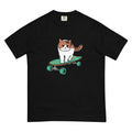 Unisex graphic T-shirt, Kitty skateboard T-shirt, Funny T-shirts