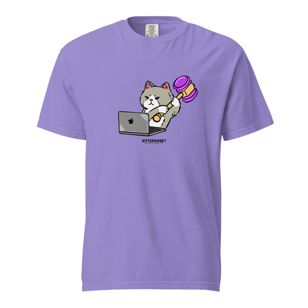 Unisex graphic T-shirt, Cat graphic T-shirt, Smash the day, funny t-shirt