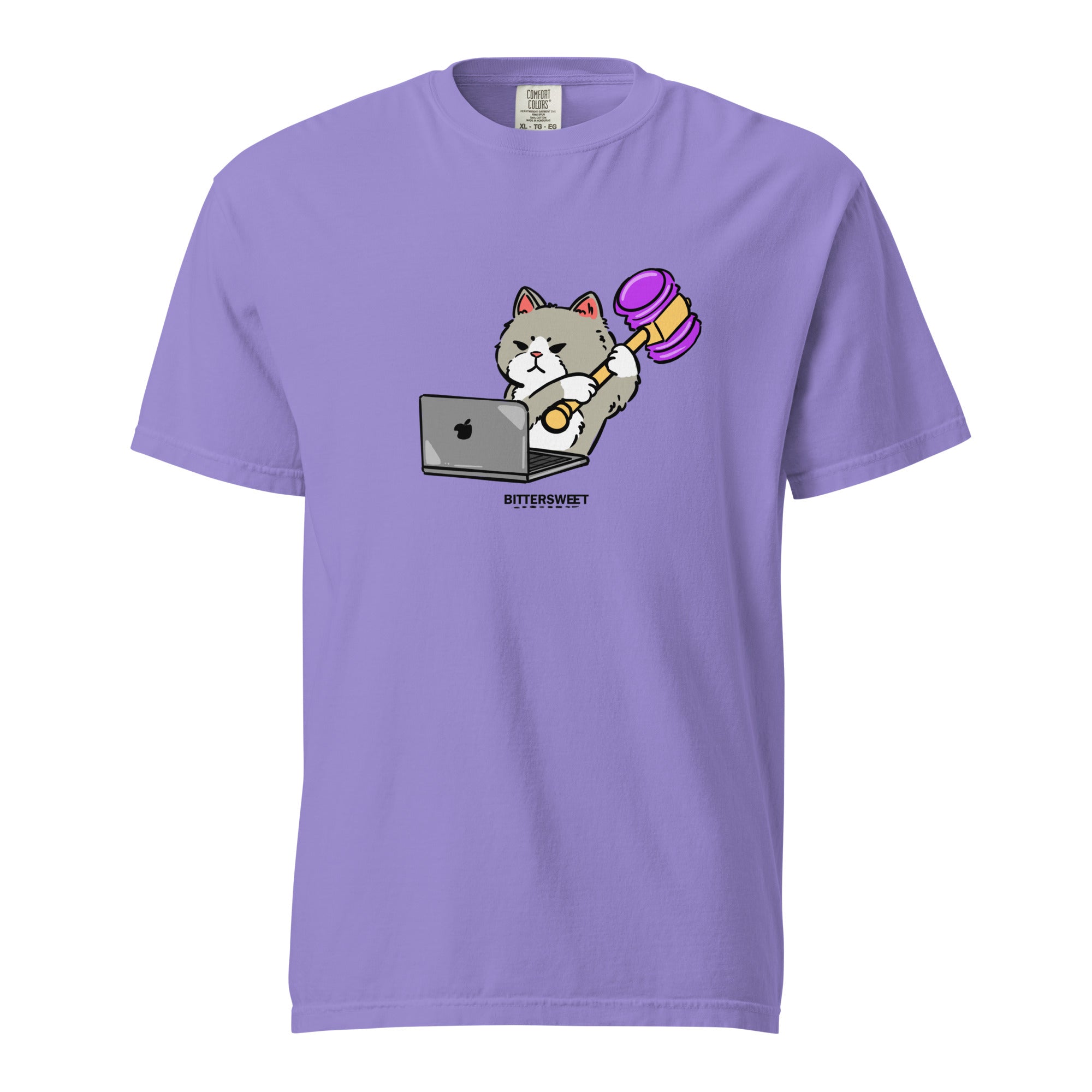 Unisex graphic T-shirt, Cat graphic T-shirt, Smash the day, funny t-shirt