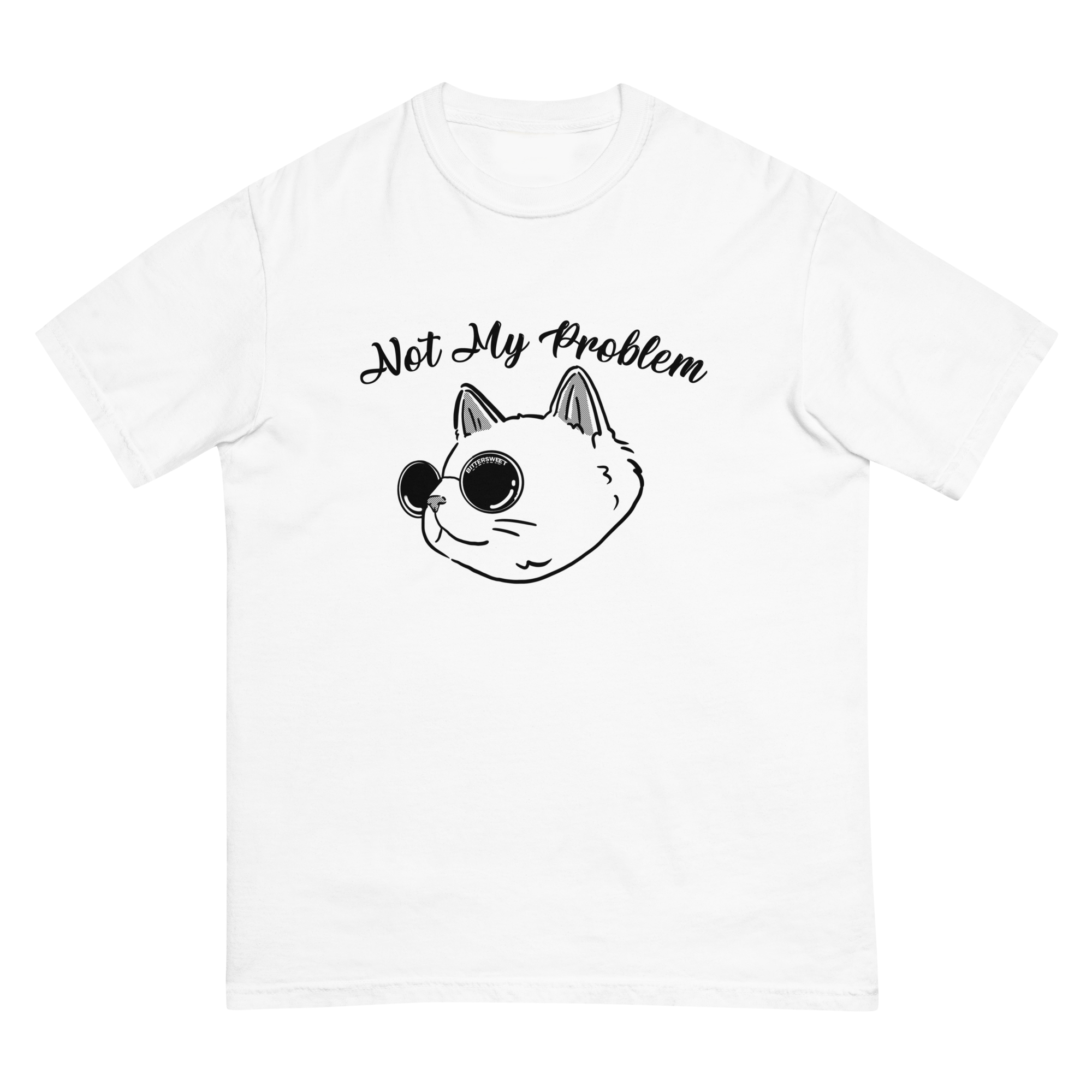 Unisex funny cat graphic T-shirt, No my problem graphic T-shirts*