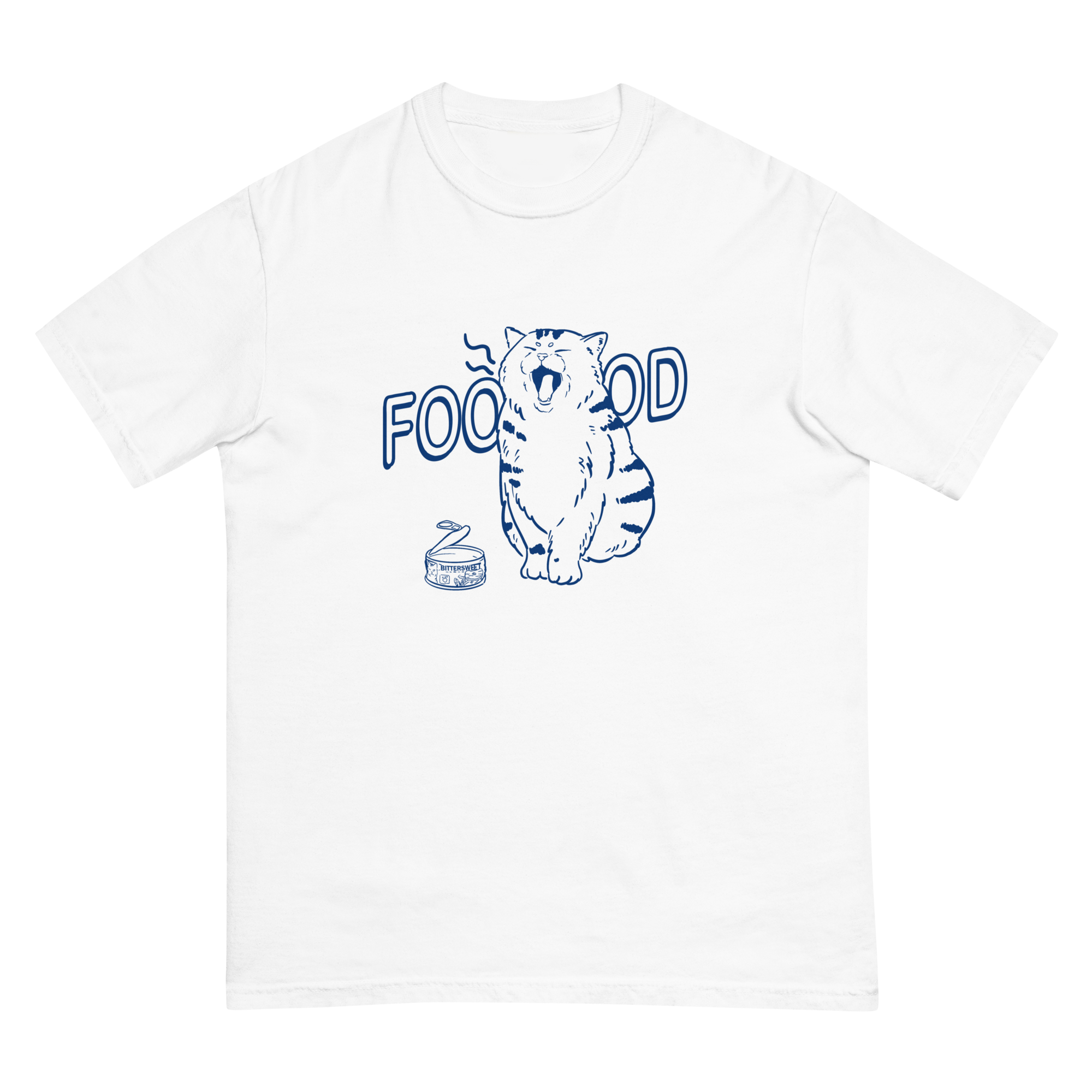 Food needed funny cat Heavyweight Cotton Tee, Cat graphic tees*