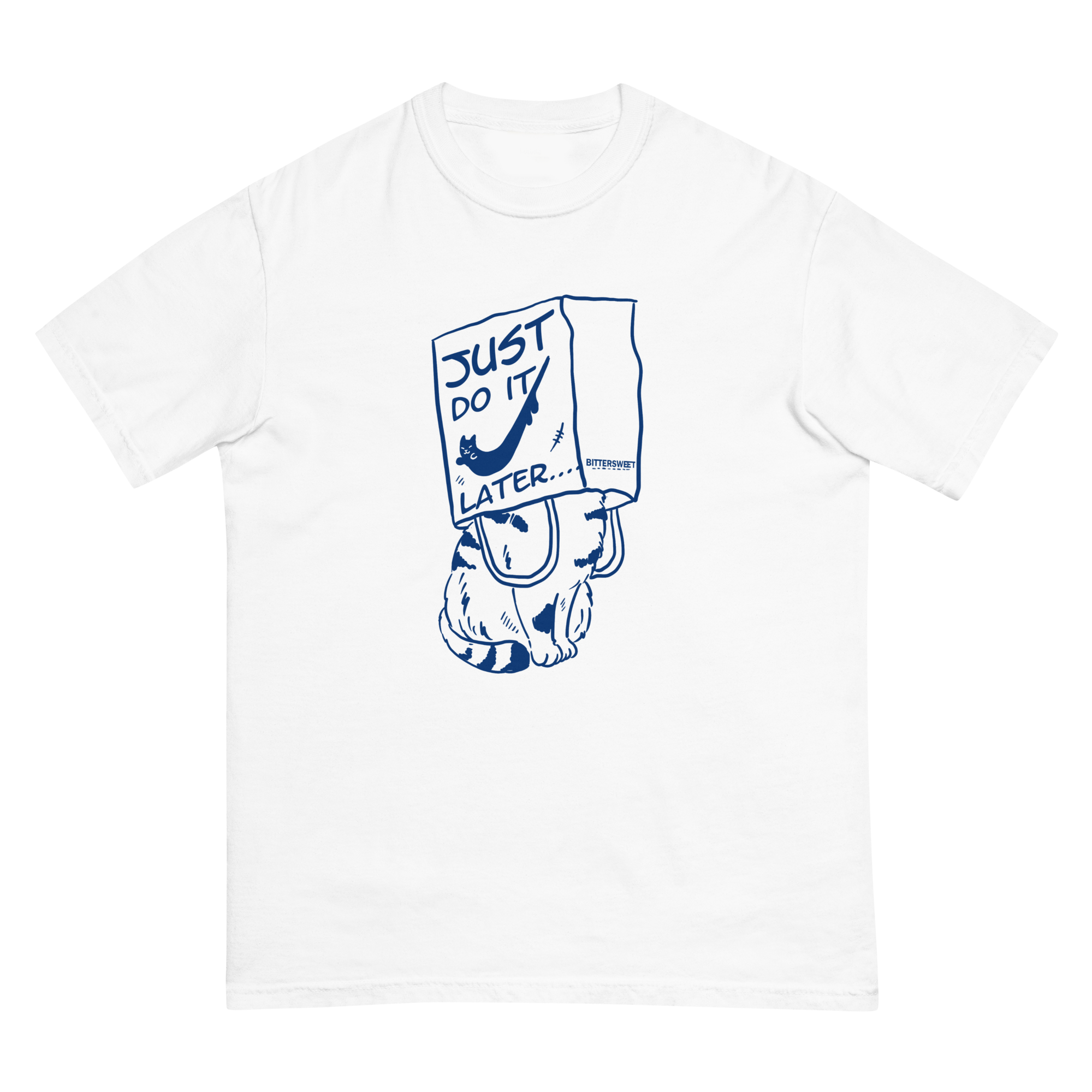 Just do it later funny cat Heavyweight Cotton Tee, Cat graphic tees*