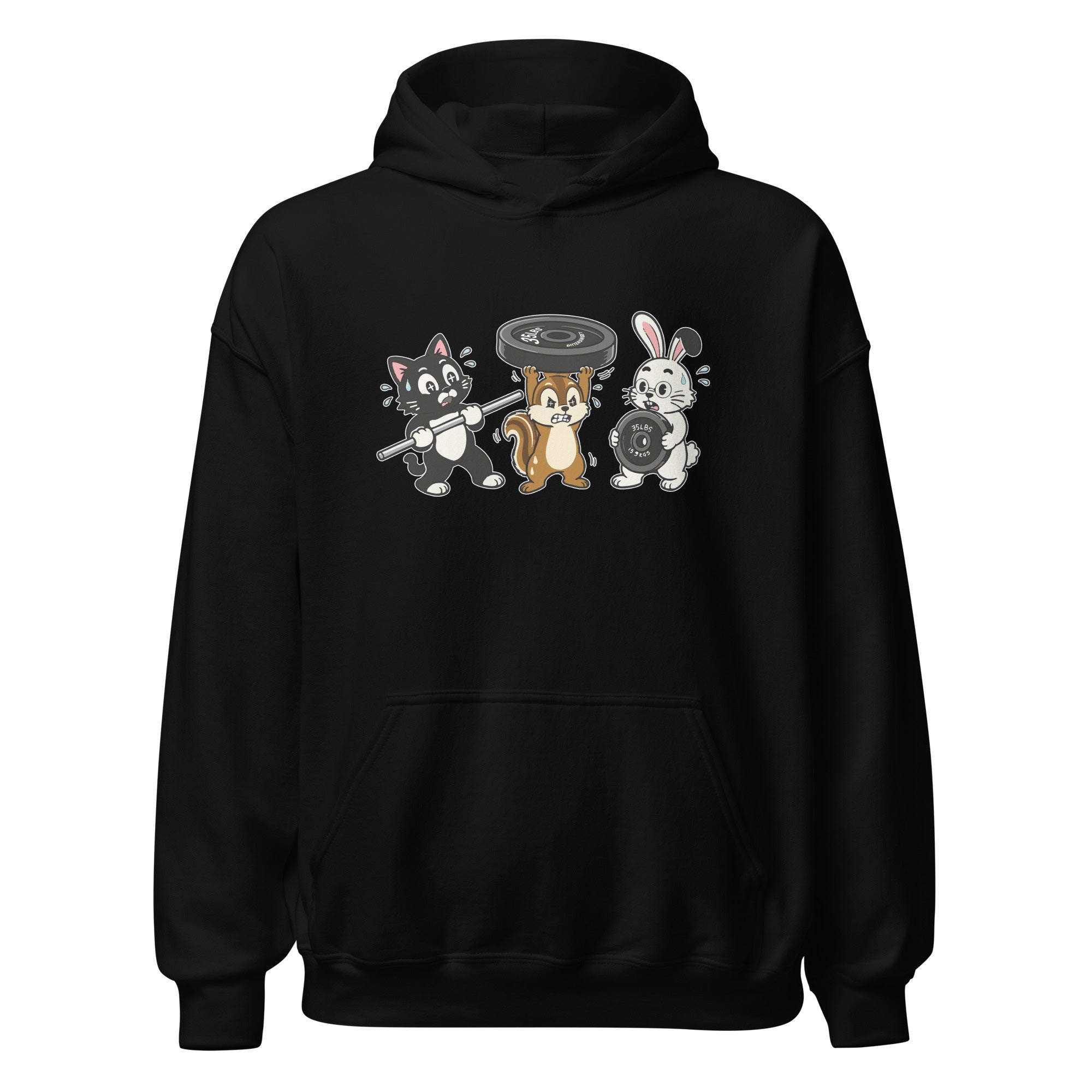 Lightweight Unisex Gym Hoodie | Weightlifting Animals