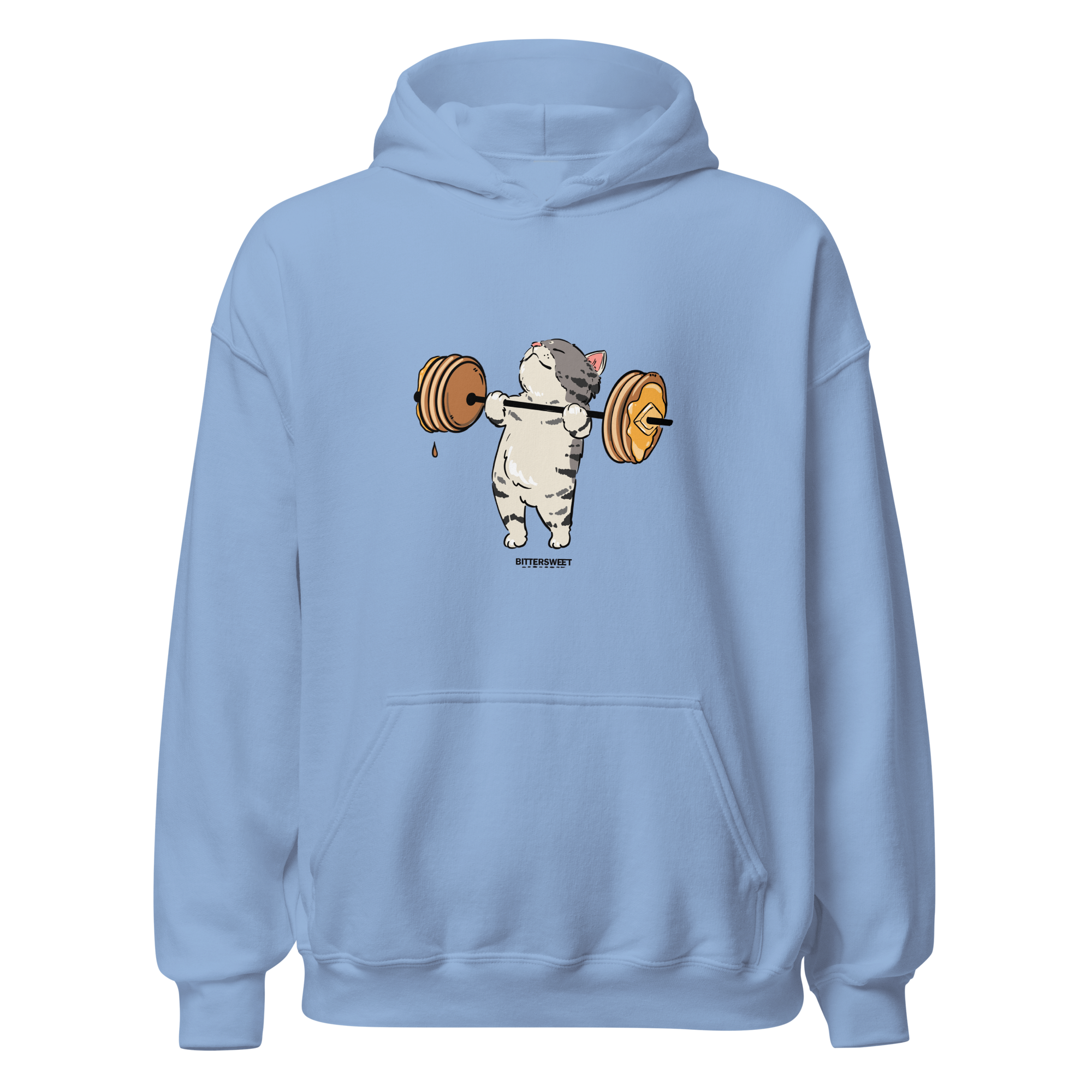 Workout cat graphic printed Hoodies